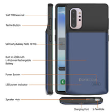 Load image into Gallery viewer, Galaxy Note 10+ Plus 6000mAH Battery Charger W/ USB Port Slim Case [Blue]
