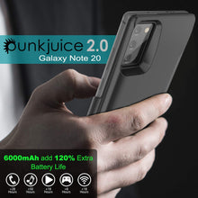 Load image into Gallery viewer, Galaxy Note 20 6000mAH Battery Charger PunkJuice 2.0 Slim Case [Black]
