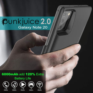 Galaxy Note 20 6000mAH Battery Charger PunkJuice 2.0 Slim Case [Black]