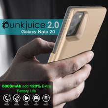 Load image into Gallery viewer, Galaxy Note 20 6000mAH Battery Charger PunkJuice 2.0 Slim Case [Gold]
