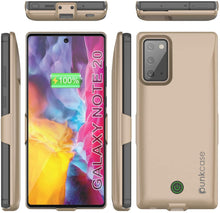 Load image into Gallery viewer, Galaxy Note 20 6000mAH Battery Charger PunkJuice 2.0 Slim Case [Gold]
