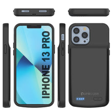 Load image into Gallery viewer, iPhone 13 Pro Battery Case, PunkJuice 4800mAH Fast Charging Power Bank W/ Screen Protector | [Black]
