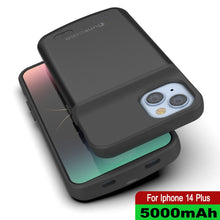 Load image into Gallery viewer, iPhone 14 Plus Battery Case, PunkJuice 4800mAH Fast Charging Power Bank W/ Screen Protector | [Black]
