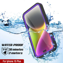 Load image into Gallery viewer, iPhone 16 Plus Waterproof IP68 Case, Punkcase [Purple] [StudStar Series] [Slim Fit] [Dirtproof]
