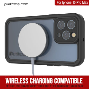 iPhone 16 Pro Max Waterproof IP68 Case, Punkcase [Clear] [StudStar Series] [Slim Fit] [Dirtproof]