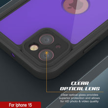 Load image into Gallery viewer, iPhone 16 Waterproof IP68 Case, Punkcase [Purple] [StudStar Series] [Slim Fit] [Dirtproof]
