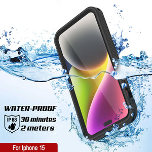 iPhone 16 Waterproof IP68 Case, Punkcase [Clear] [StudStar Series] [Slim Fit] [Dirtproof]