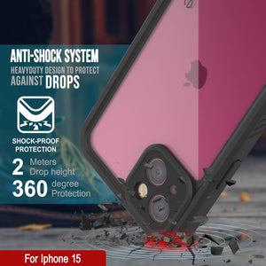 iPhone 16 Waterproof IP68 Case, Punkcase [Clear] [StudStar Series] [Slim Fit] [Dirtproof]