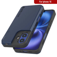Load image into Gallery viewer, iPhone 16 Battery Case, PunkJuice 5000mAH Fast Charging MagSafe Power Bank W/ Screen Protector | [Navy Blue]
