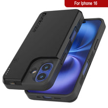 Load image into Gallery viewer, iPhone 16 Battery Case, PunkJuice 5000mAH Fast Charging MagSafe Power Bank W/ Screen Protector | [Black]
