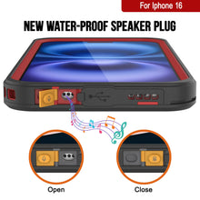 Load image into Gallery viewer, iPhone 16 Waterproof Case, Punkcase [Extreme Series] Armor Cover W/ Built In Screen Protector [Red]
