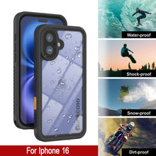 Load image into Gallery viewer, iPhone 16 Waterproof Case, Punkcase [Extreme Series] Armor Cover W/ Built In Screen Protector [Black]
