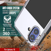 Load image into Gallery viewer, iPhone 16 Metal Case, Heavy Duty Military Grade Armor Cover [shock proof] Full Body Hard [White]
