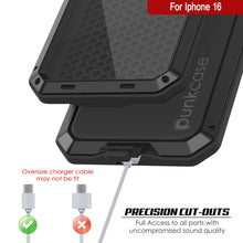 Load image into Gallery viewer, iPhone 16 Metal Case, Heavy Duty Military Grade Armor Cover [shock proof] Full Body Hard [Black]
