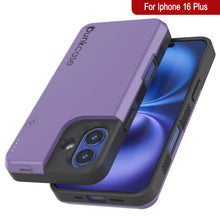 Load image into Gallery viewer, iPhone 16 Plus Battery Case, PunkJuice 8000mAH Fast Charging MagSafe Power Bank W/ Screen Protector | [Purple]
