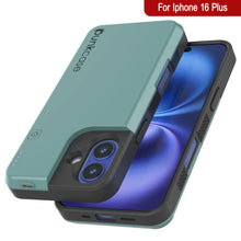 Load image into Gallery viewer, iPhone 16 Plus Battery Case, PunkJuice 8000mAH Fast Charging MagSafe Power Bank W/ Screen Protector | [Teal]
