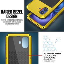 Load image into Gallery viewer, iPhone 16 Plus Metal Case, Heavy Duty Military Grade Armor Cover [shock proof] Full Body Hard [Yellow]

