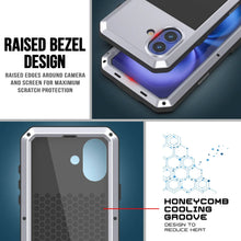 Load image into Gallery viewer, iPhone 16 Plus Metal Case, Heavy Duty Military Grade Armor Cover [shock proof] Full Body Hard [White]
