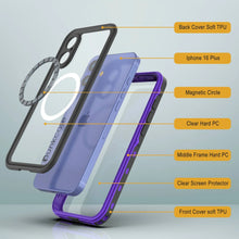 Load image into Gallery viewer, iPhone 16+ Plus Waterproof Case, Punkcase SpikeStar Purple Series | Thin Fit 6.6ft Underwater IP68
