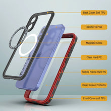 Load image into Gallery viewer, iPhone 16+ Plus Waterproof Case, Punkcase SpikeStar Red Series | Thin Fit 6.6ft Underwater IP68

