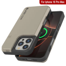 Load image into Gallery viewer, iPhone 16 Pro Max Battery Case, PunkJuice 8000mAH Fast Charging MagSafe Power Bank W/ Screen Protector | [Gold]
