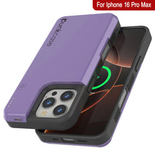 Load image into Gallery viewer, iPhone 16 Pro Max Battery Case, PunkJuice 8000mAH Fast Charging MagSafe Power Bank W/ Screen Protector | [Purple]
