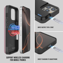 Load image into Gallery viewer, iPhone 16 Pro Max Battery Case, PunkJuice 8000mAH Fast Charging MagSafe Power Bank W/ Screen Protector | [Rose-Gold]

