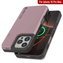 Load image into Gallery viewer, iPhone 16 Pro Max Battery Case, PunkJuice 8000mAH Fast Charging MagSafe Power Bank W/ Screen Protector | [Rose-Gold]
