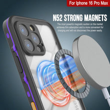 Load image into Gallery viewer, iPhone 16 Pro Max Waterproof Case, Punkcase SpikeStar Purple Series | Thin Fit 6.6ft Underwater IP68
