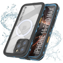 Load image into Gallery viewer, iPhone 16 Pro Max Waterproof Case, Punkcase SpikeStar Light-Blue Series | Thin Fit 6.6ft Underwater IP68
