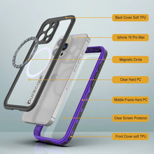 Load image into Gallery viewer, iPhone 16 Pro Max Waterproof Case, Punkcase SpikeStar Purple Series | Thin Fit 6.6ft Underwater IP68
