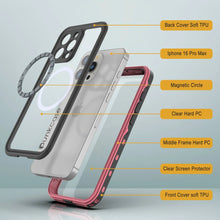 Load image into Gallery viewer, iPhone 16 Pro Max Waterproof Case, Punkcase SpikeStar Pink Series | Thin Fit 6.6ft Underwater IP68

