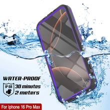 Load image into Gallery viewer, iPhone 16 Pro Max Waterproof Case, Punkcase SpikeStar Purple Series | Thin Fit 6.6ft Underwater IP68
