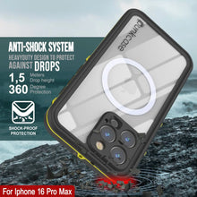 Load image into Gallery viewer, iPhone 16 Pro Max Waterproof Case, Punkcase SpikeStar Yellow Series | Thin Fit 6.6ft Underwater IP68
