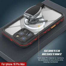 Load image into Gallery viewer, iPhone 16 Pro Max Waterproof Case, Punkcase SpikeStar Red Series | Thin Fit 6.6ft Underwater IP68
