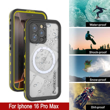 Load image into Gallery viewer, iPhone 16 Pro Max Waterproof Case, Punkcase SpikeStar Yellow Series | Thin Fit 6.6ft Underwater IP68
