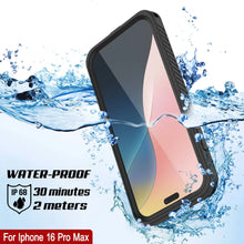 Load image into Gallery viewer, iPhone 16 Pro Max Waterproof Case, Punkcase [Extreme Mag Series] Armor Cover W/ Built In Screen Protector [Black]
