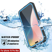 Load image into Gallery viewer, iPhone 16 Pro Max Waterproof Case, Punkcase [Extreme Mag Series] Armor Cover W/ Built In Screen Protector [Blue]
