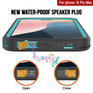 iPhone 16 Pro Max Waterproof Case, Punkcase [Extreme Mag Series] Armor Cover W/ Built In Screen Protector [Teal]