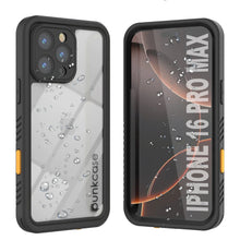 Load image into Gallery viewer, iPhone 16 Pro Max Waterproof Case, Punkcase [Extreme Series] Armor Cover W/ Built In Screen Protector [Black]
