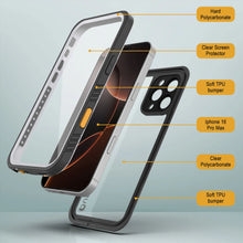 Load image into Gallery viewer, iPhone 16 Pro Max Waterproof Case, Punkcase [Extreme Series] Armor Cover W/ Built In Screen Protector [White]
