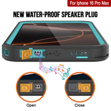 Load image into Gallery viewer, iPhone 16 Pro Max Waterproof Case, Punkcase [Extreme Series] Armor Cover W/ Built In Screen Protector [Teal]
