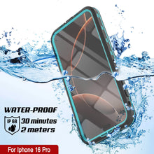 Load image into Gallery viewer, iPhone 16 Pro Waterproof Case, Punkcase SpikeStar Teal Series | Thin Fit 6.6ft Underwater IP68
