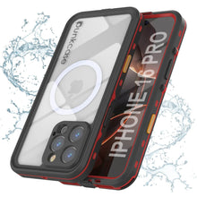 Load image into Gallery viewer, iPhone 16 Pro Waterproof Case, Punkcase SpikeStar Red Series | Thin Fit 6.6ft Underwater IP68

