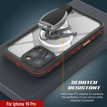 Load image into Gallery viewer, iPhone 16 Pro Waterproof Case, Punkcase SpikeStar Red Series | Thin Fit 6.6ft Underwater IP68

