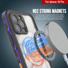 Load image into Gallery viewer, iPhone 16 Pro Waterproof Case, Punkcase SpikeStar Purple Series | Thin Fit 6.6ft Underwater IP68
