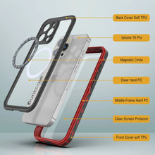 Load image into Gallery viewer, iPhone 16 Pro Waterproof Case, Punkcase SpikeStar Red Series | Thin Fit 6.6ft Underwater IP68
