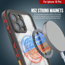 Load image into Gallery viewer, iPhone 16 Pro Waterproof Case, Punkcase SpikeStar Red Series | Thin Fit 6.6ft Underwater IP68
