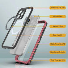 Load image into Gallery viewer, iPhone 16 Pro Waterproof Case, Punkcase SpikeStar Pink Series | Thin Fit 6.6ft Underwater IP68
