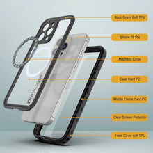 Load image into Gallery viewer, iPhone 16 Pro Waterproof Case, Punkcase SpikeStar Black Series | Thin Fit 6.6ft Underwater IP68

